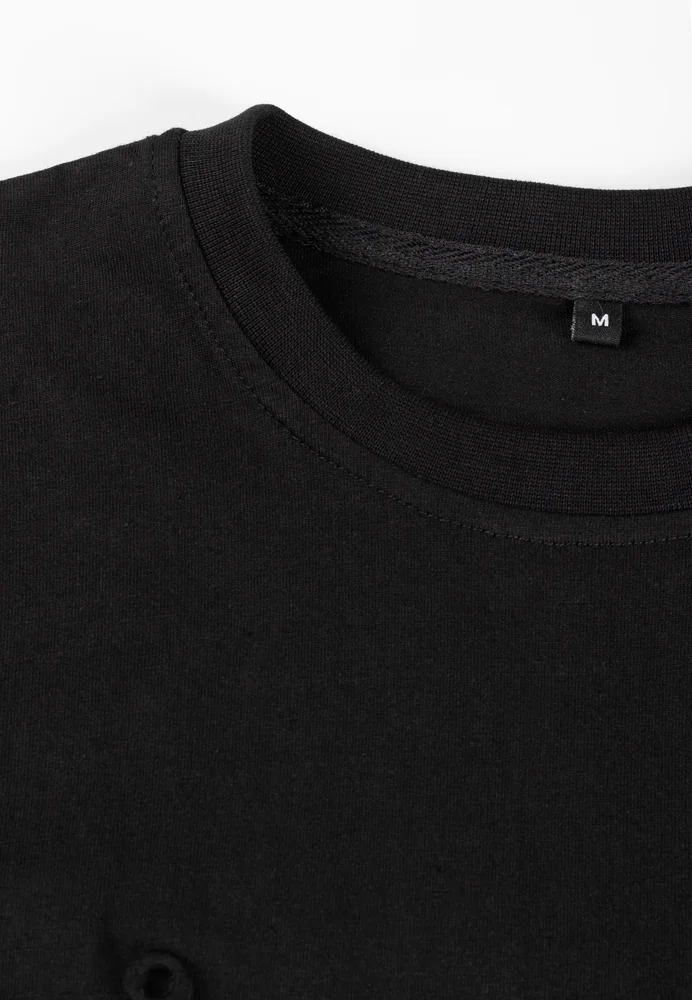Pressitud logoga T-särk Must - Pilt 5