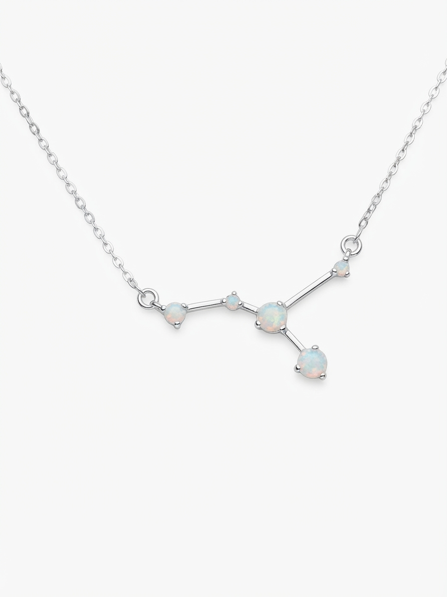 Kuukiviga 925 hõbe kett tähtkuju kee - Vähk