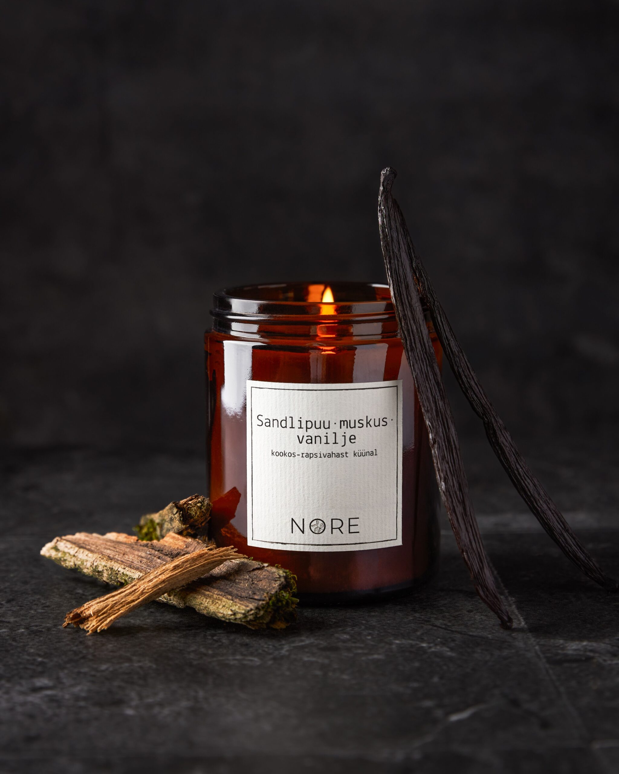 Nore - Sandlipuu•muskus•vanilje küünal 150g
