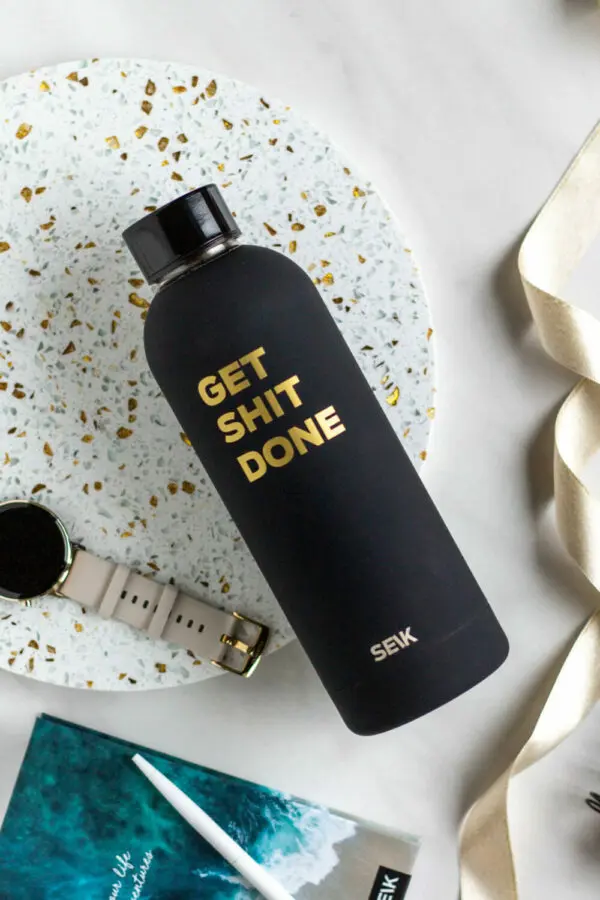 SEIK joogipudel / termospudel – Get shit done – must 500 ml terasest