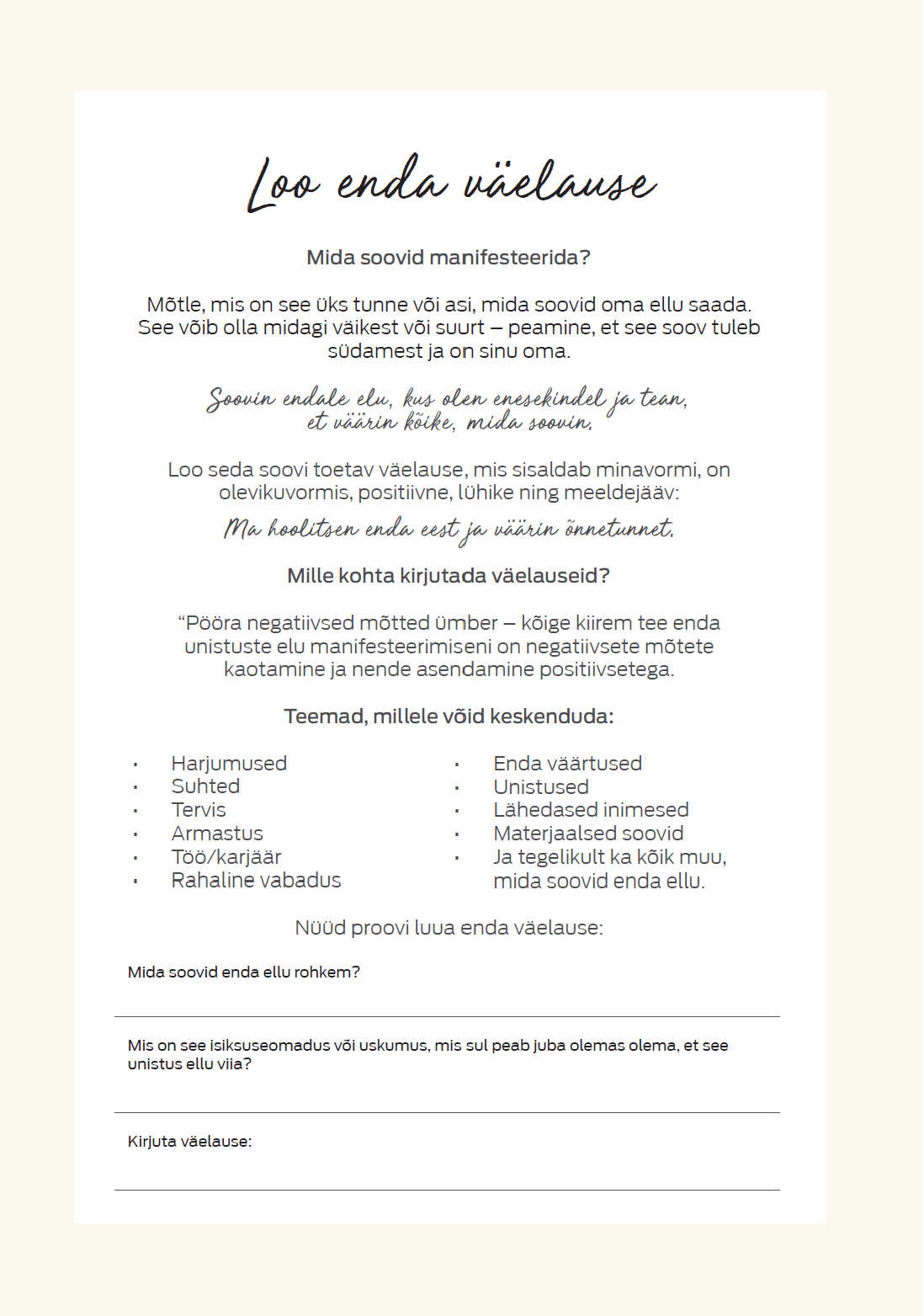 SEIK Manifesteeri oma unistuste elu #hommikupäevik - Pilt 13