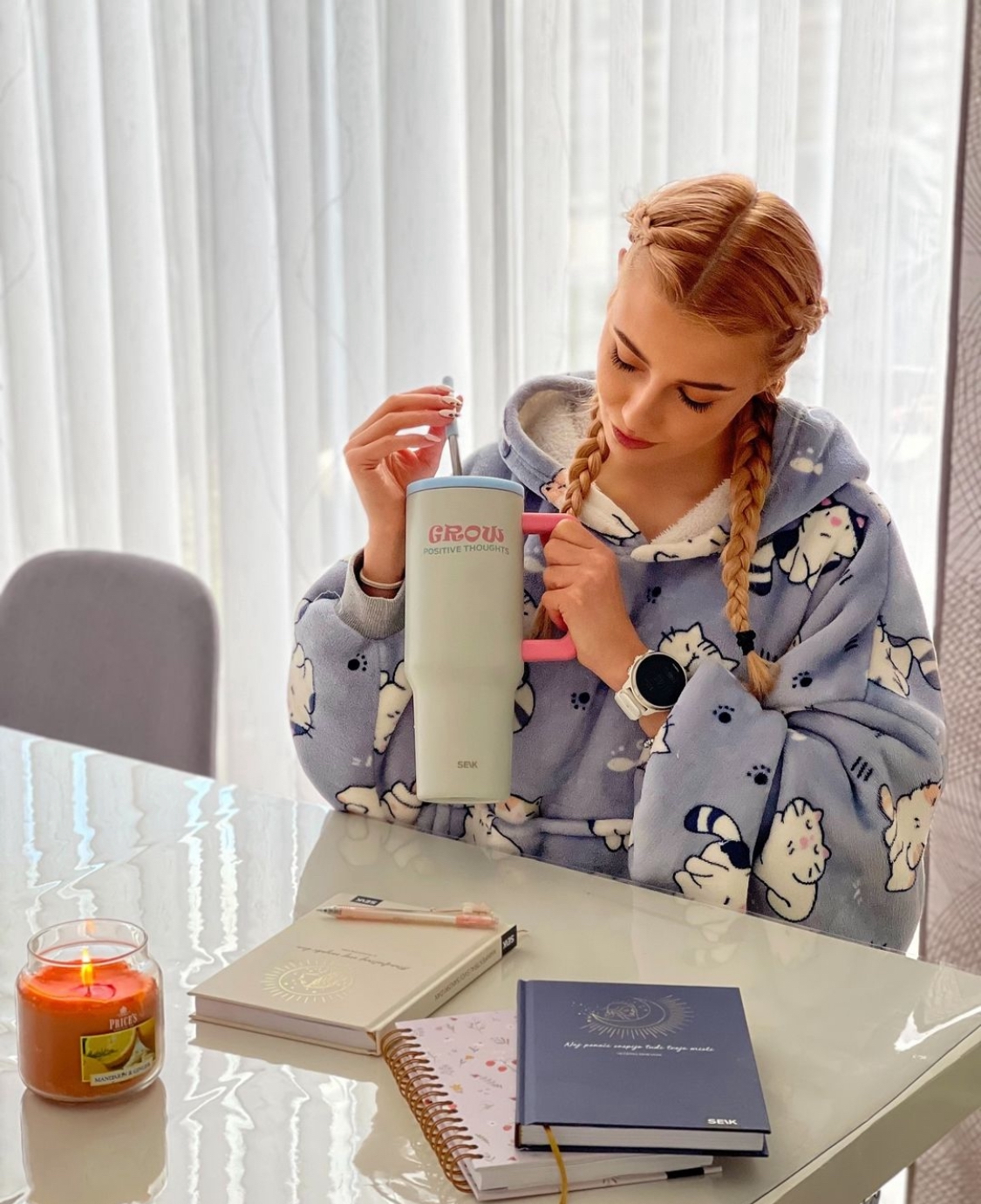 SEIK tumbler / termospudel – grow positive thoughts 1200ml - Pilt 4
