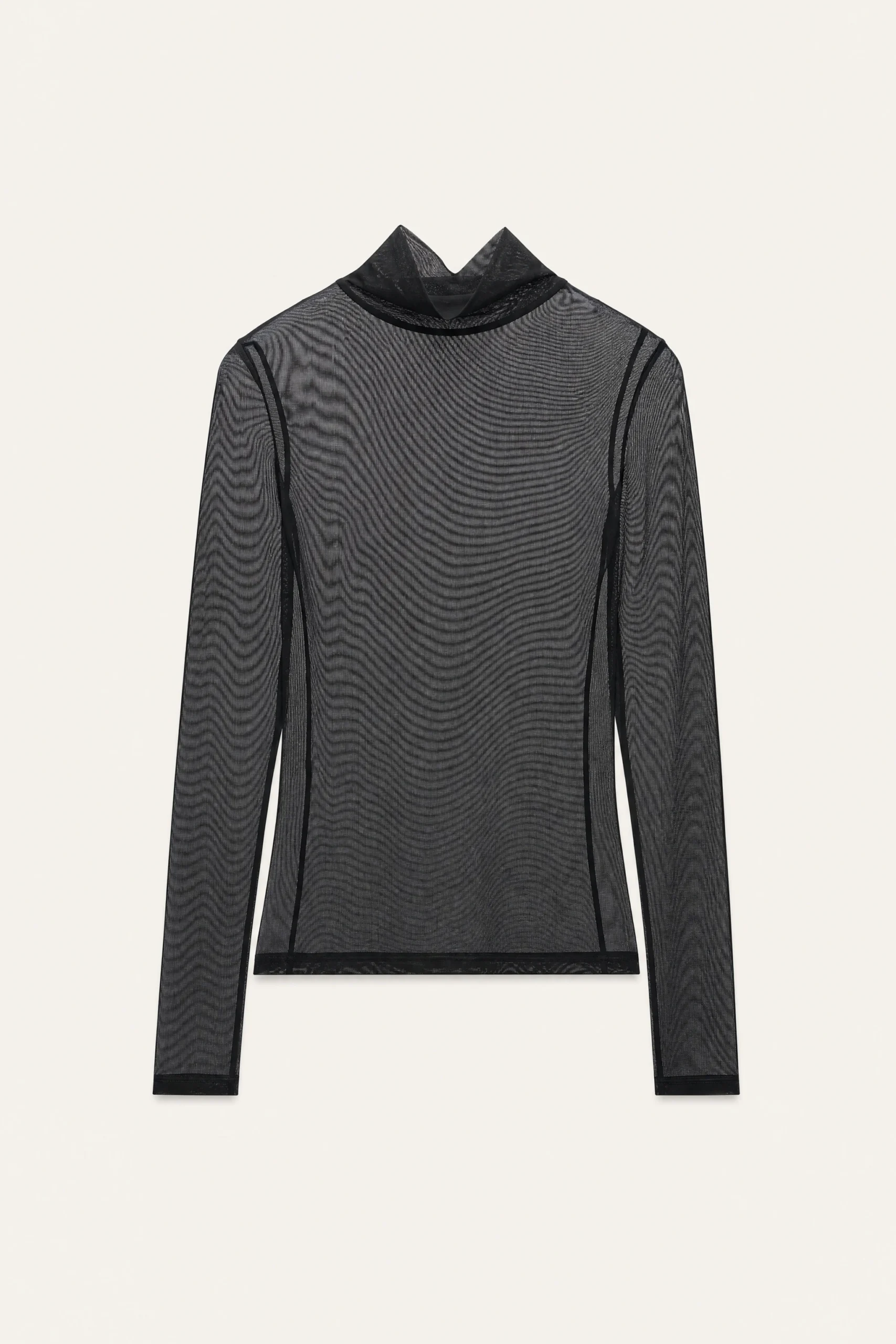 Mesh kangas pluus - must LF-07